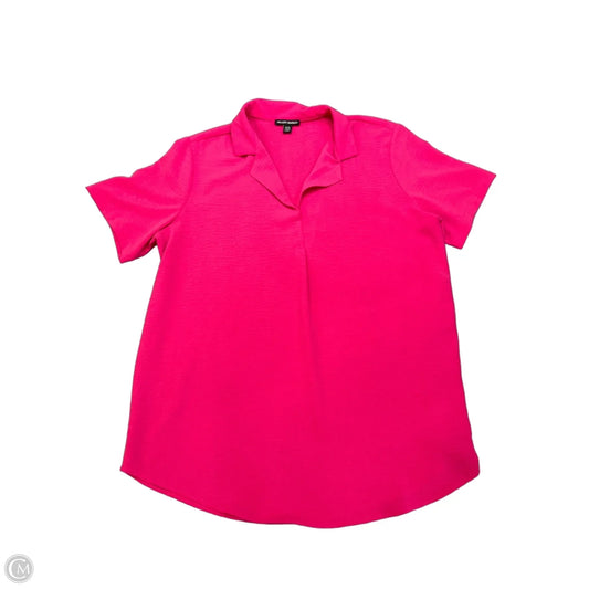 Blouse Short Sleeve By Hilary Radley In Pink, Size: M