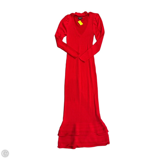 Dress Party Long By Bebe In Red, Size: S