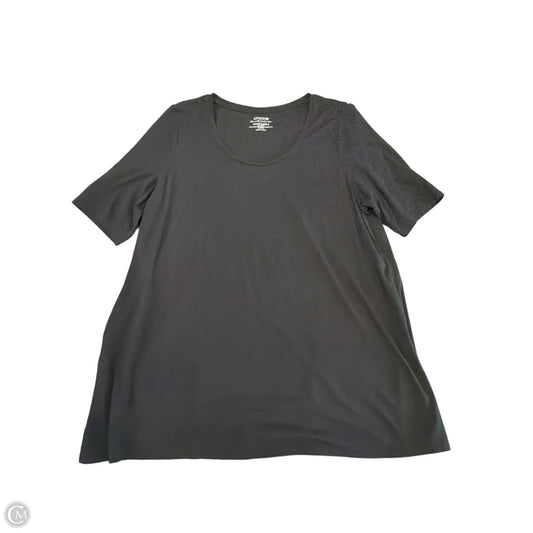 Top Short Sleeve Basic By Chicos In Black, Size: L