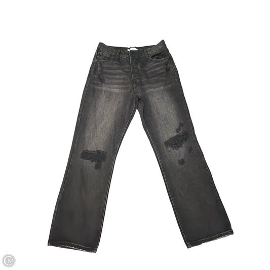 Jeans Straight By Kancan In Black Denim, Size: 12