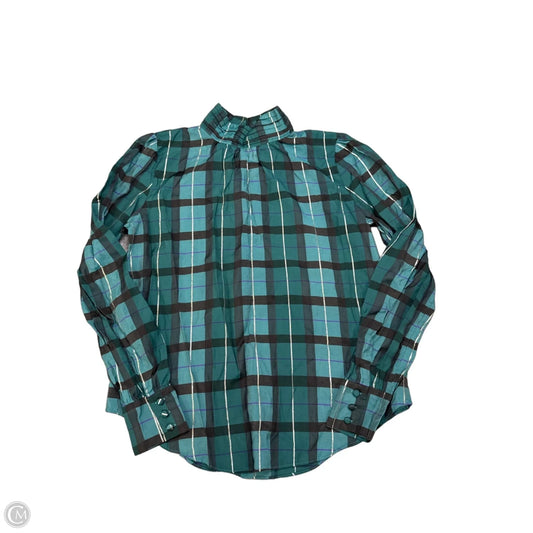 Top Long Sleeve By Ann Taylor In Plaid Pattern, Size: Xs