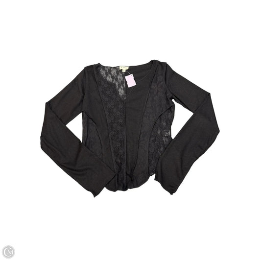 Top Long Sleeve By Pol In Black, Size: S