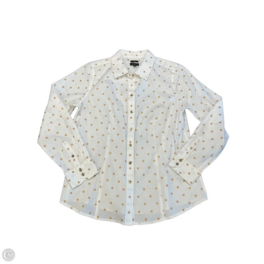 Top Long Sleeve By Talbots In Polkadot Pattern, Size: 8p