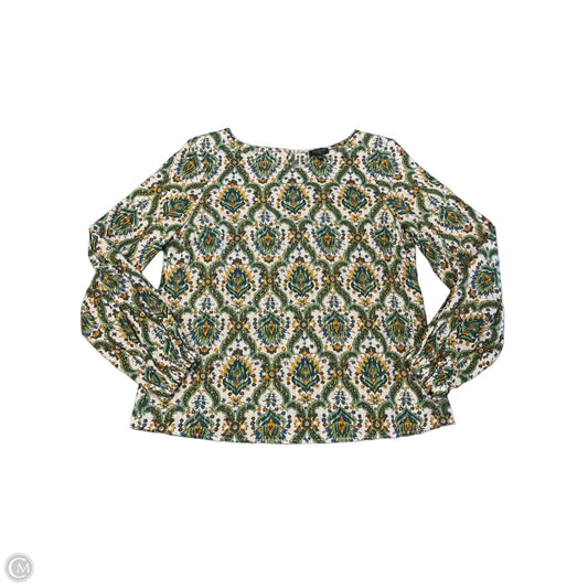 Blouse Long Sleeve By Talbots In Green, Size: Sp