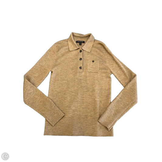 Top Long Sleeve By Banana Republic In Tan, Size: M