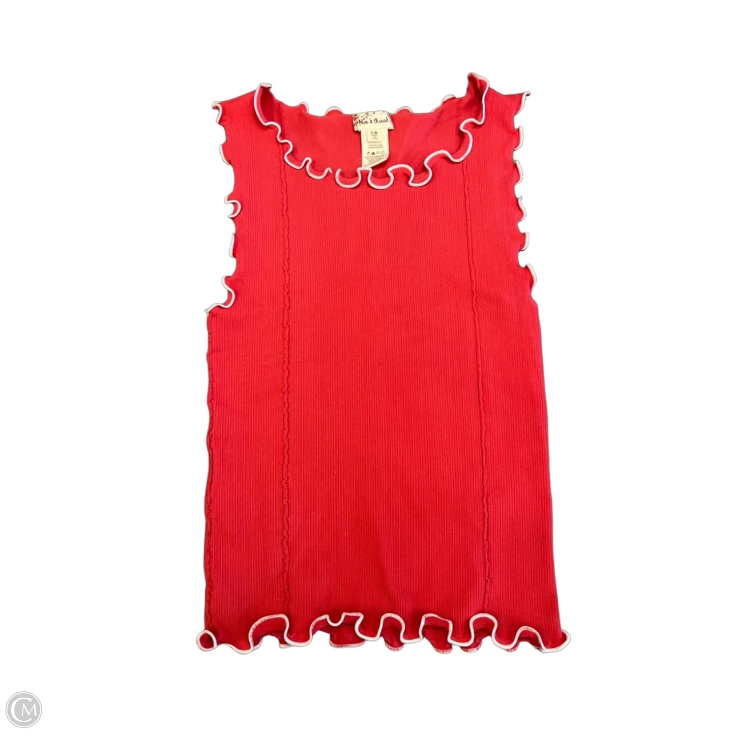 Tank Top By Hem & Thread In Red, Size: S