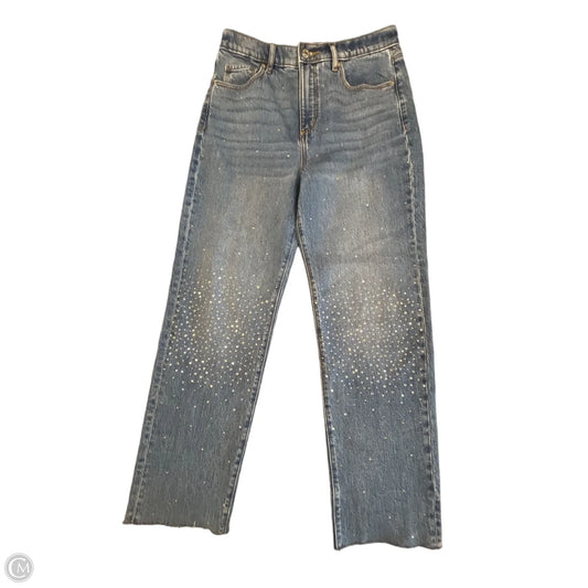 Jeans Straight By Loft In Blue Denim, Size: 4