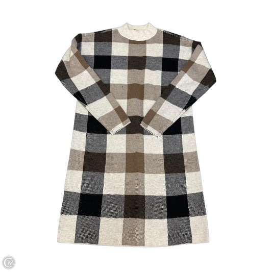 Dress Sweater By Loft In Plaid Pattern, Size: Xxsp