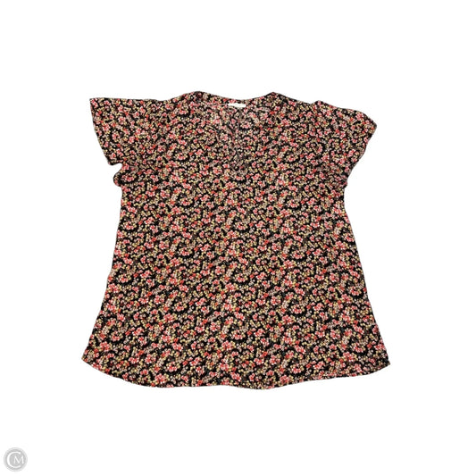Blouse Short Sleeve By Maurices In Floral Print, Size: S