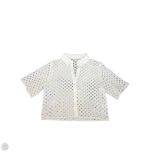Top Short Sleeve By Evereve In White, Size: S