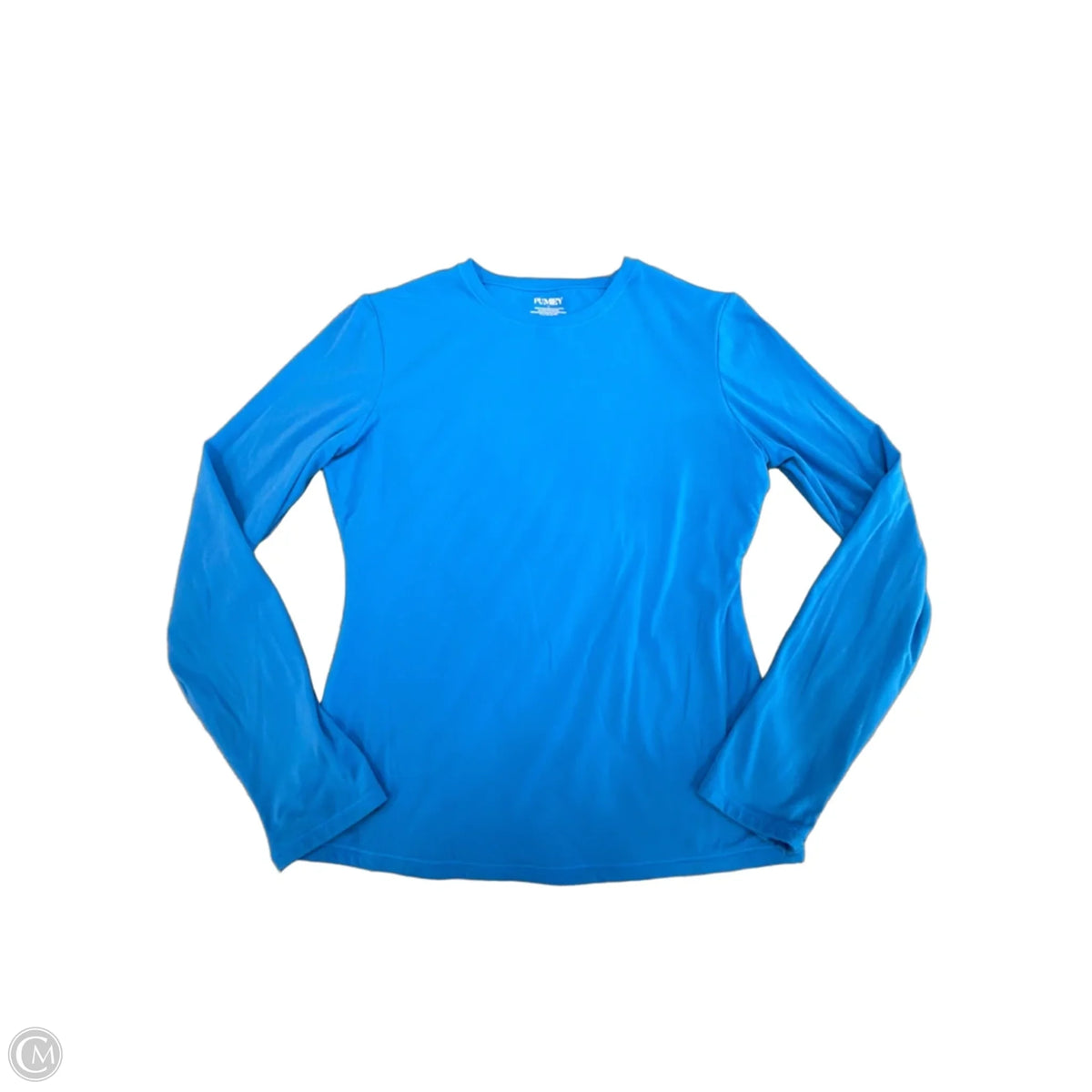 Top Long Sleeve Basic By Pumiey In Blue, Size: L