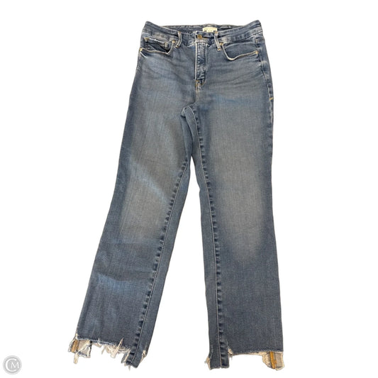 Jeans Straight By Good American In Blue Denim, Size: 6