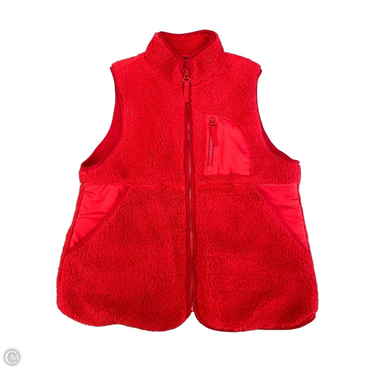 Vest Faux Fur & Sherpa By Maurices In Red, Size: M