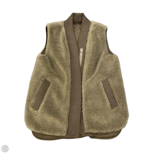 Vest Faux Fur & Sherpa By Varley In Green, Size: M