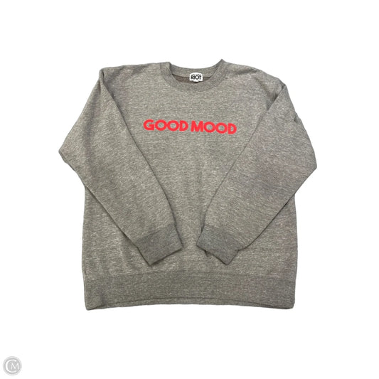 Sweatshirt Crewneck By Clothes Mentor In Grey, Size: M