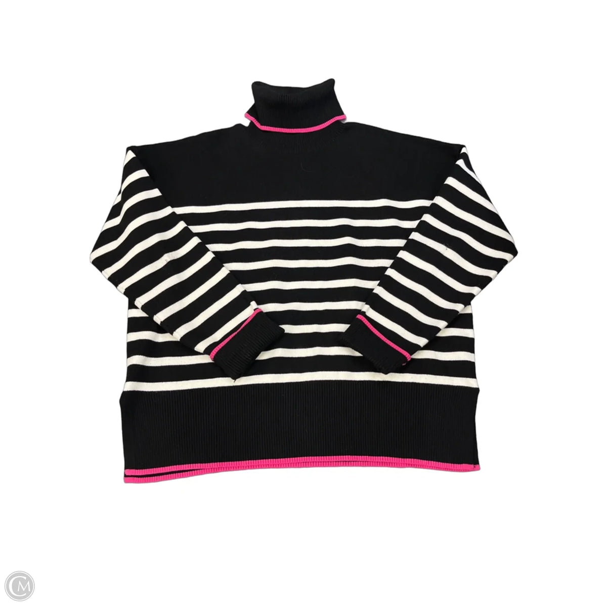 Sweater By Nicole Miller In Striped Pattern, Size: Xl