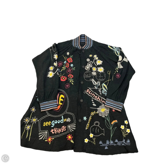 Jacket Designer By Johnny Was In Black, Size: Xs