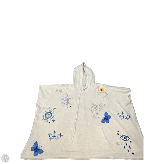 Poncho Designer By Johnny Was In Cream, Size: Osfm