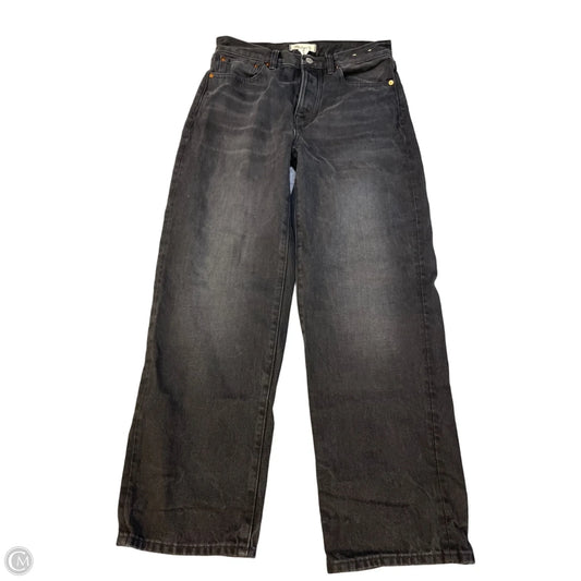 Jeans Straight By Madewell In Black Denim, Size: 2