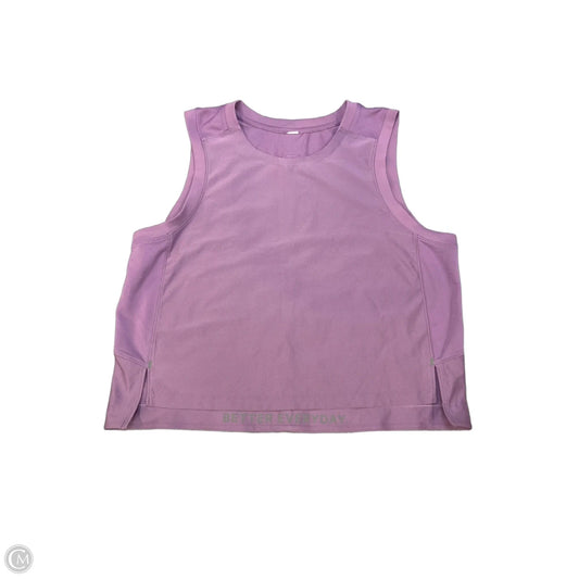 Athletic Tank Top By Lululemon In Purple, Size: S