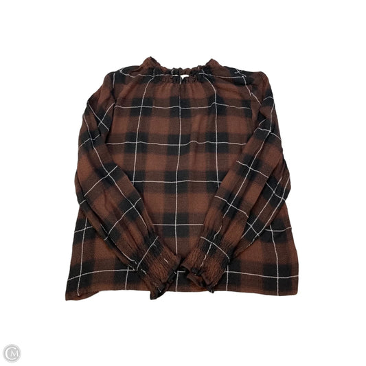 Top Long Sleeve By Cloth & Stone In Brown, Size: S