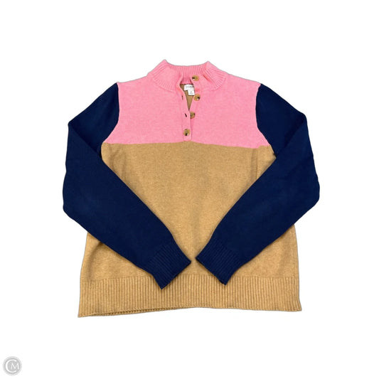 Sweater By J. Crew In Pink & Tan, Size: M