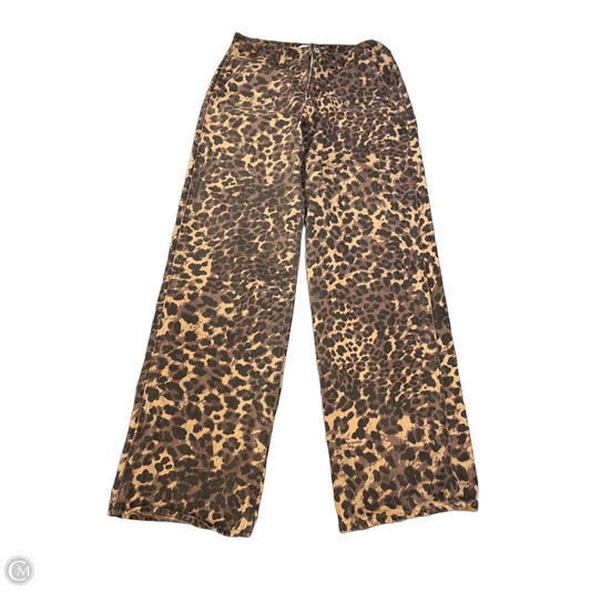 Jeans Wide Leg By Abercrombie And Fitch In Animal Print, Size: 4