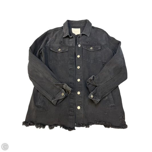 Jacket Denim By Thread And Supply In Black Denim, Size: M