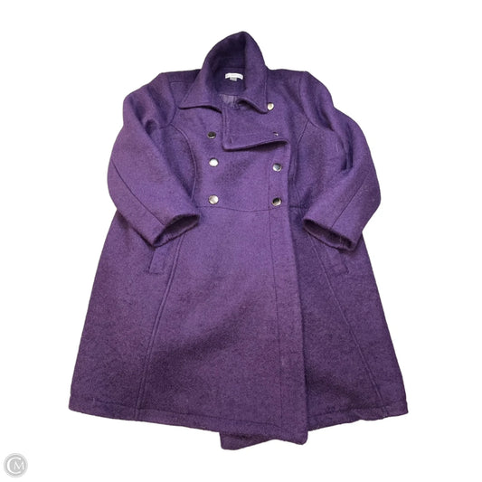 Coat Peacoat By Cj Banks In Purple, Size: 3x