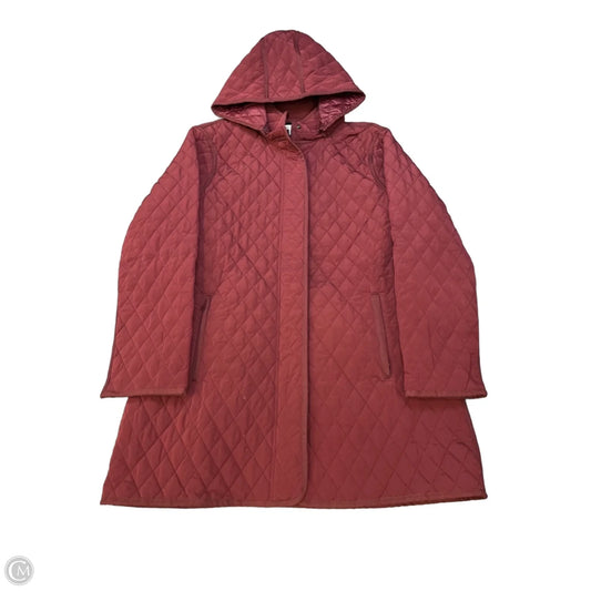 Jacket Puffer & Quilted By Garnet Hill In Maroon, Size: M