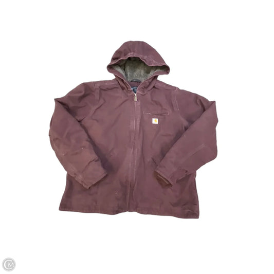 Coat Other By Carhartt In Maroon, Size: Xl