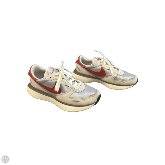 Shoes Sneakers By Nike In Grey & Orange, Size: 9.5