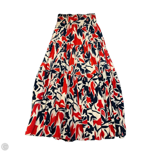 Skirt Midi By Clothes Mentor In Blue & Red, Size: S