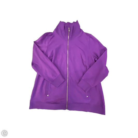 Top Long Sleeve By Christopher And Banks In Purple, Size: 1x
