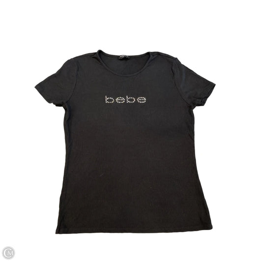 Top Short Sleeve By Bebe In Black, Size: Xl