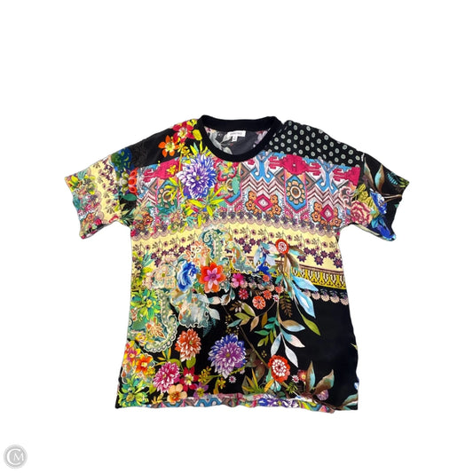 Top Short Sleeve Designer By Johnny Was In Multi-colored, Size: Xs