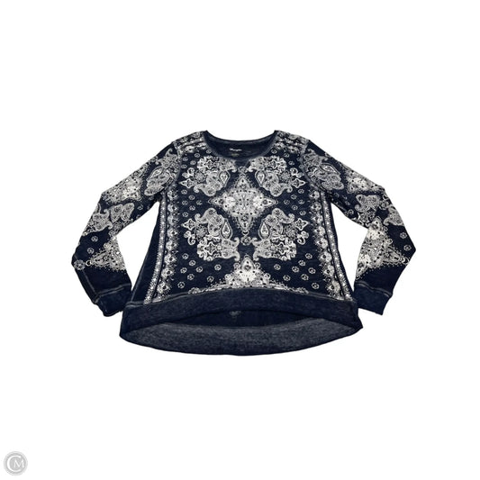 Top Long Sleeve By Wrangler In Blue, Size: L