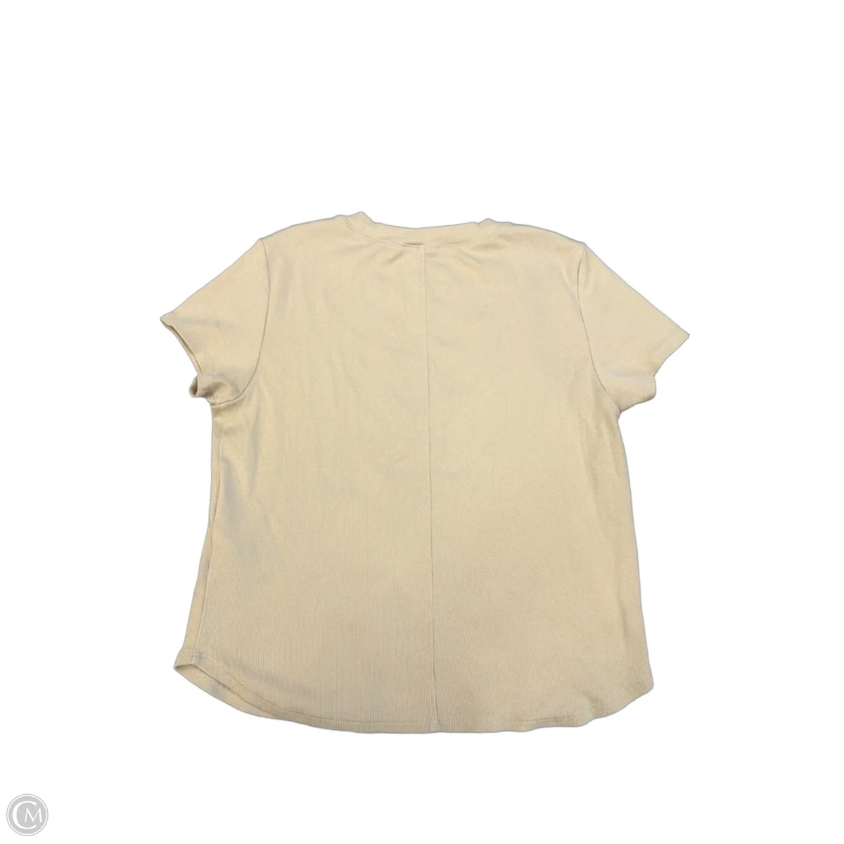 Top Short Sleeve Basic By Madewell In Tan, Size: M