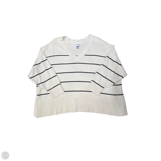 Sweater By Arula In Black & Cream, Size: 1x