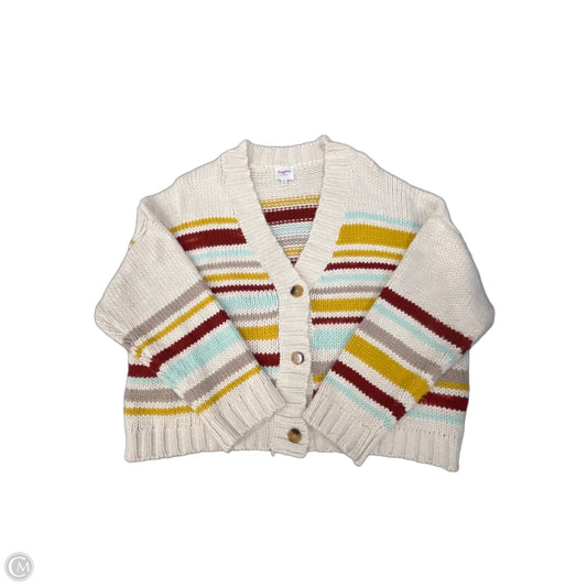Sweater Cardigan By Hayden La In Striped Pattern, Size: 1x