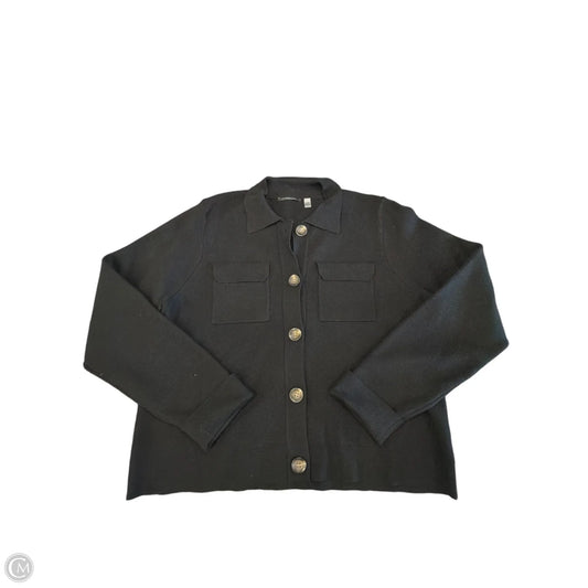 Cardigan By Tahari In Black, Size: Xl