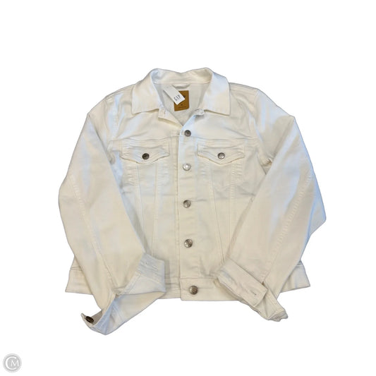 Jacket Denim By Gap In White Denim, Size: M