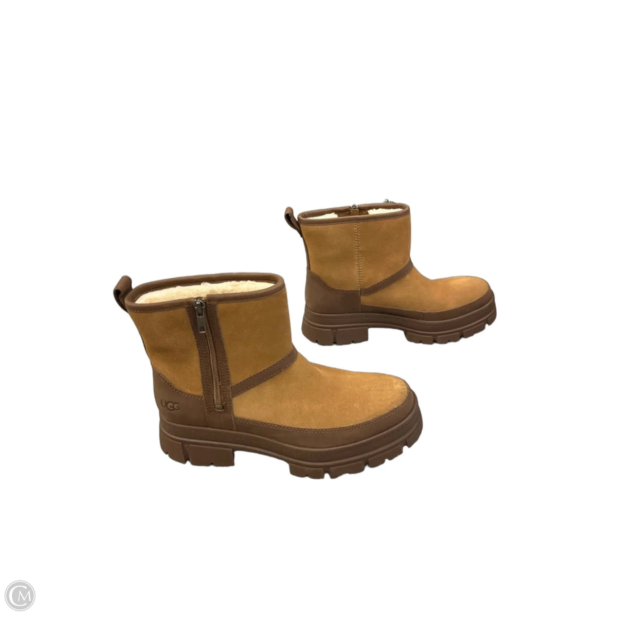 Boots Designer By Ugg In Brown, Size: 10