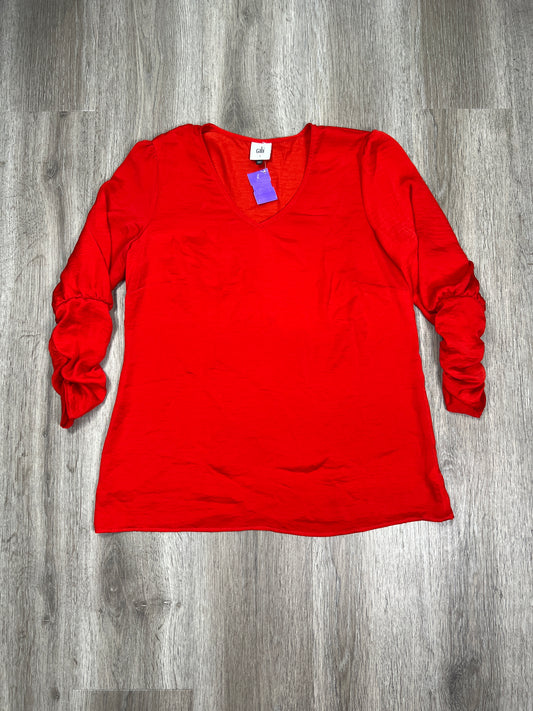 Red Top 3/4 Sleeve Cabi, Size S