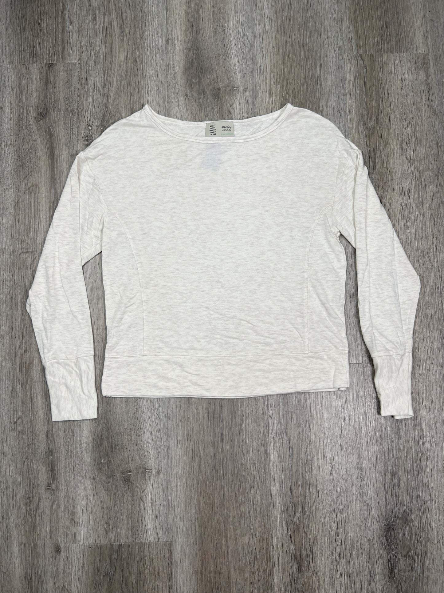 Cream Top Long Sleeve Saturday/sunday, Size Xs