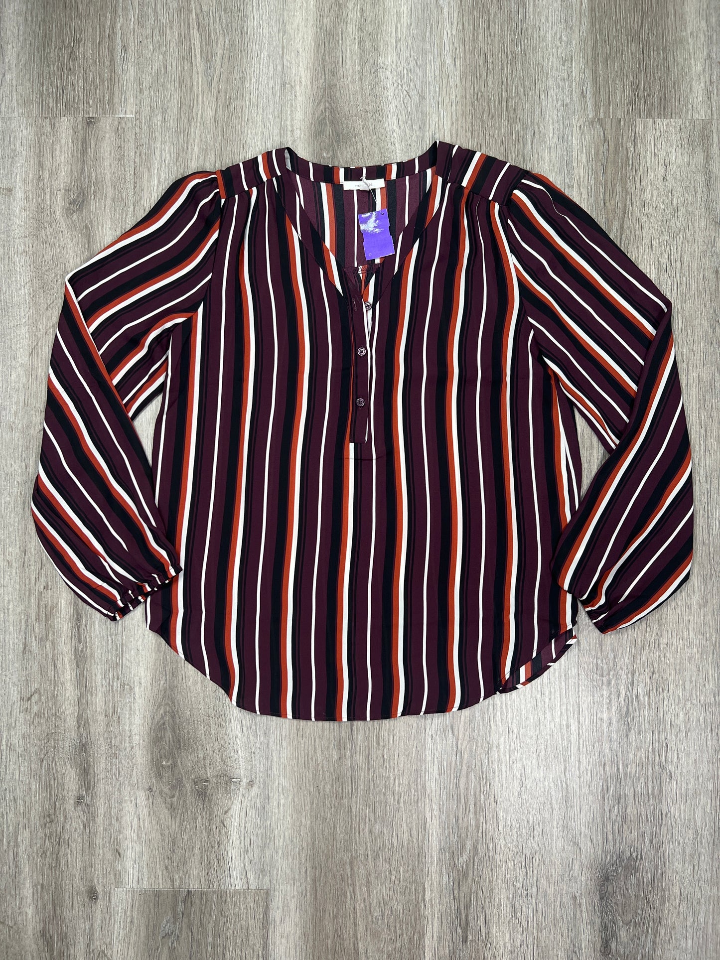 Striped Pattern Top Long Sleeve Maurices, Size S