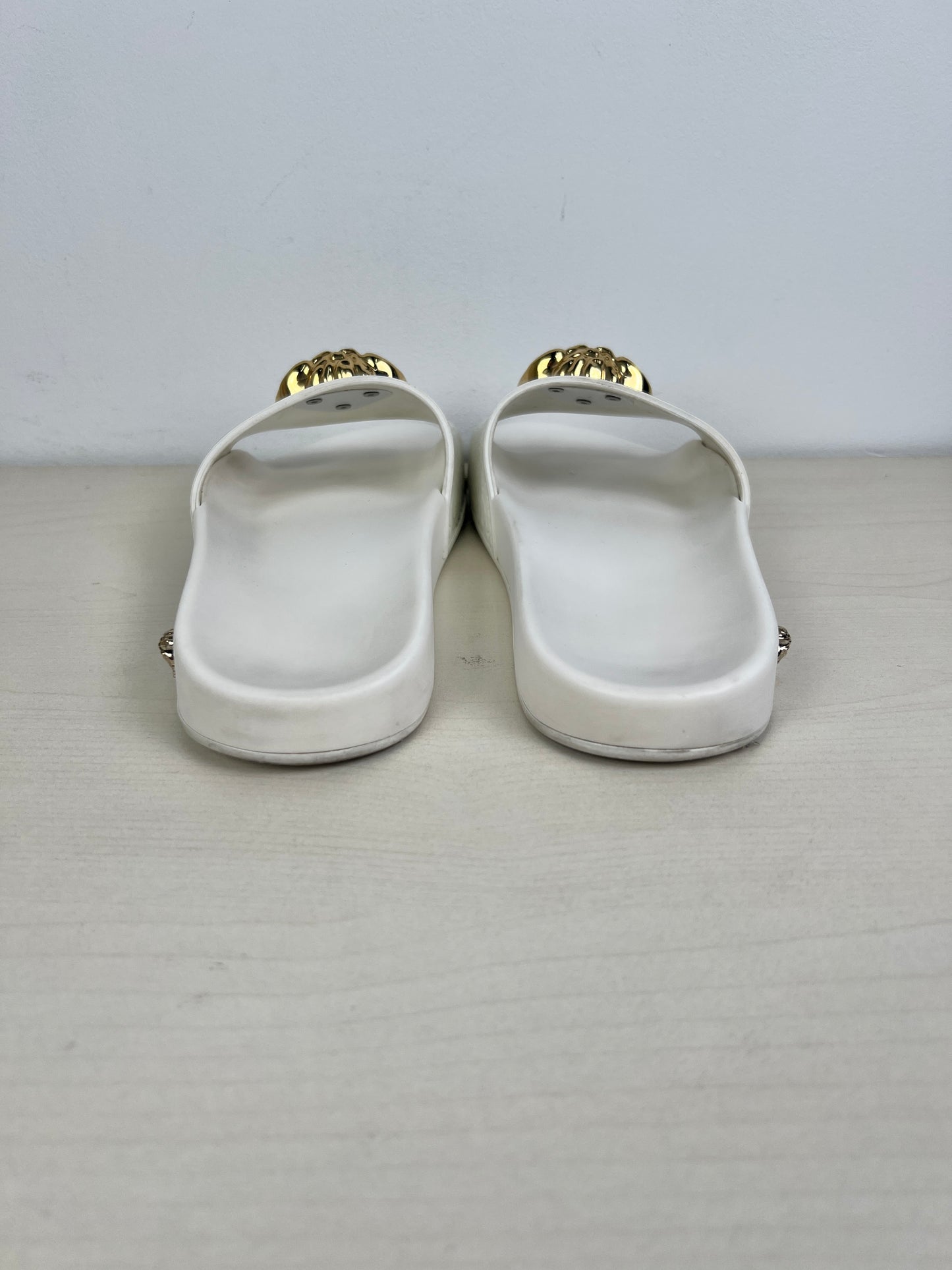 White Sandals Luxury Designer Versace, Size 6