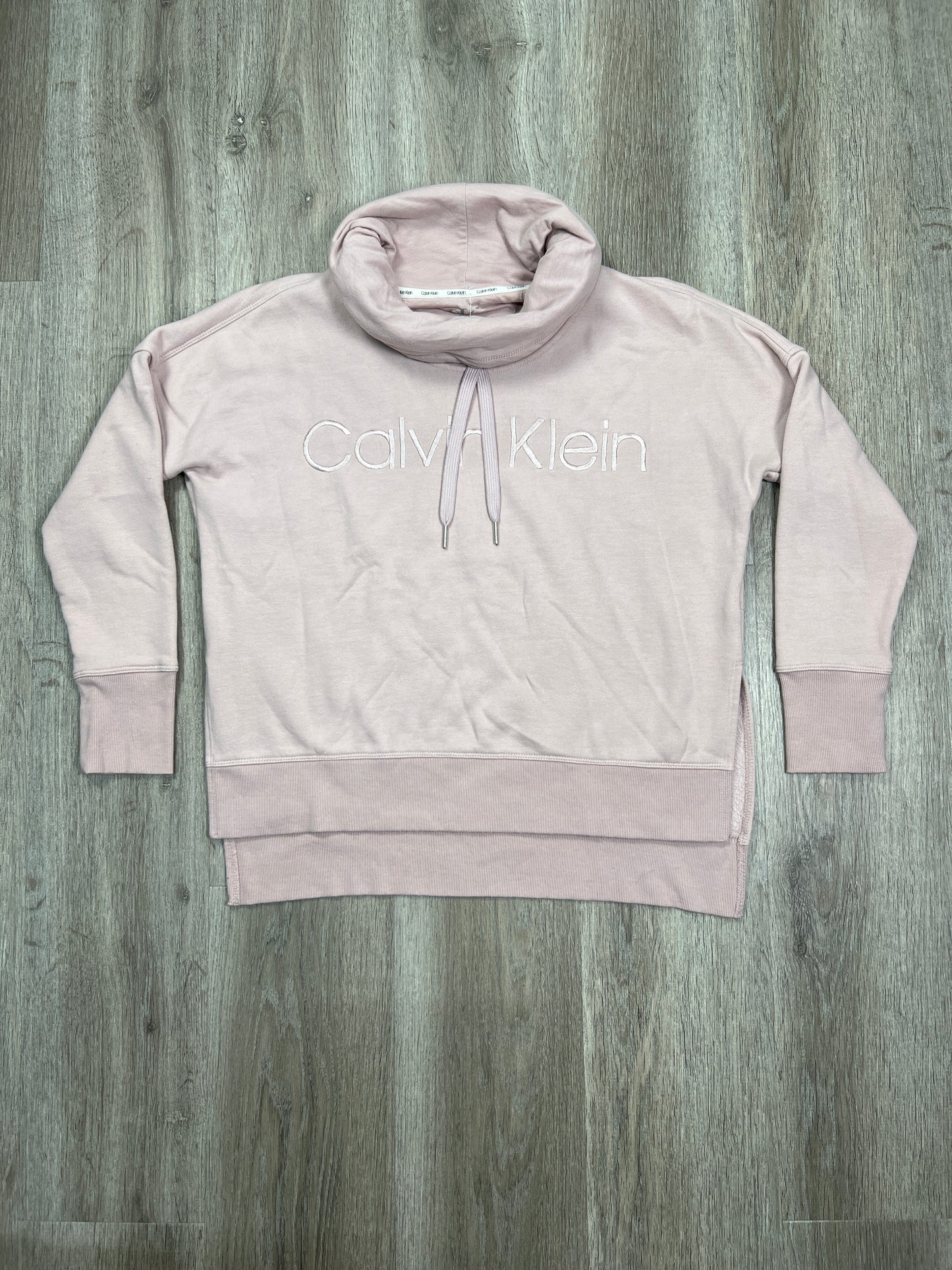 Pink Sweatshirt Collar Calvin Klein, Size S