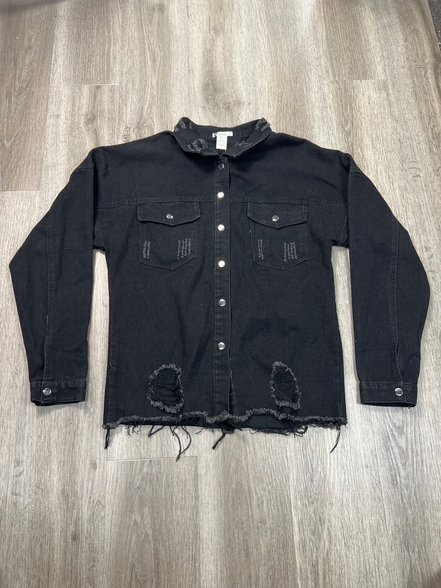 Jacket Denim By Esley In Black, Size: S