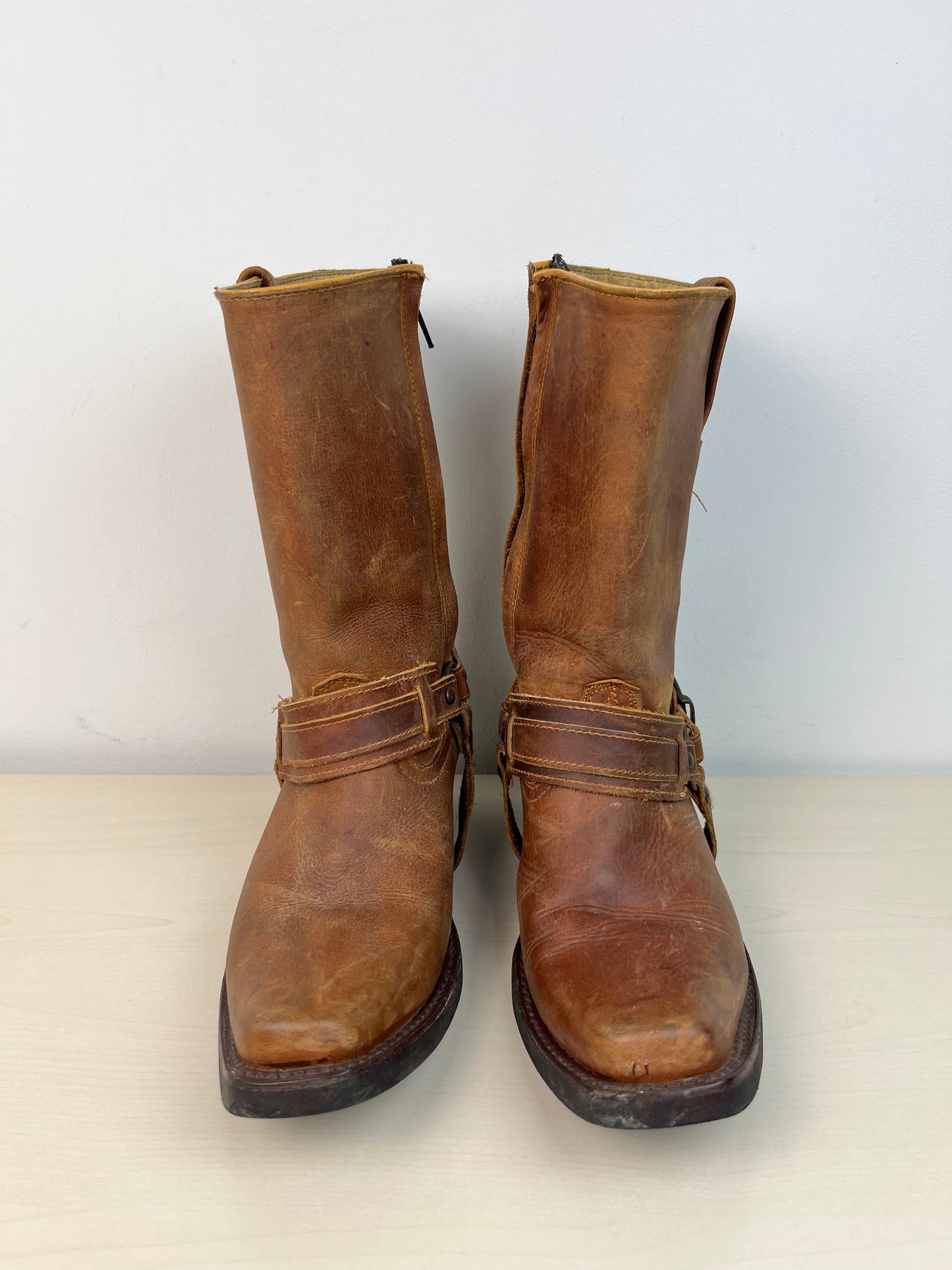 Boots Leather By Clothes Mentor In Tan, Size: 6.5